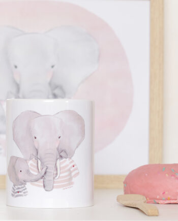 taza mama elefante y elefantito