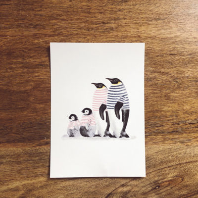 familia pinguino vertical