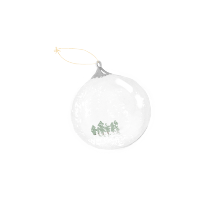 bola navidad de cristal de la tortuguita blanca