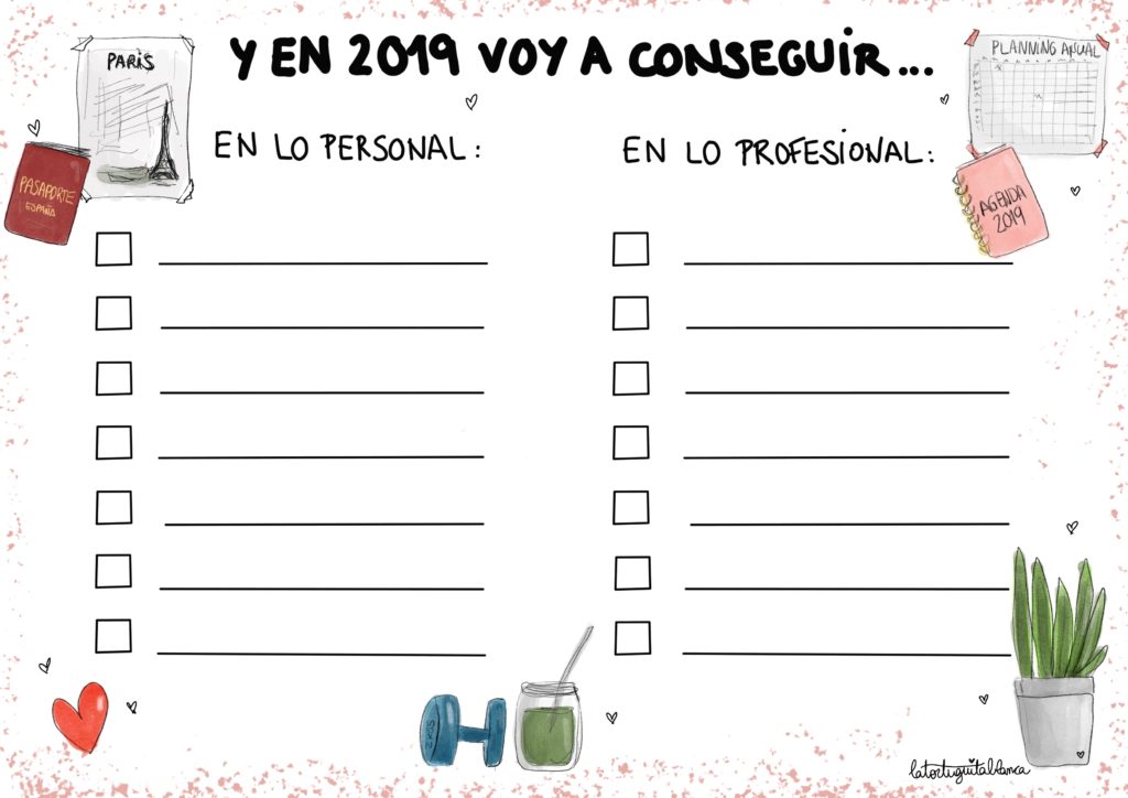 Mis propositos para 2019 by La Tortuguita Blanca