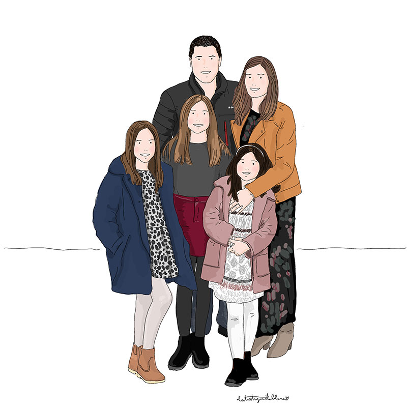 retrato-ilustrado-familia