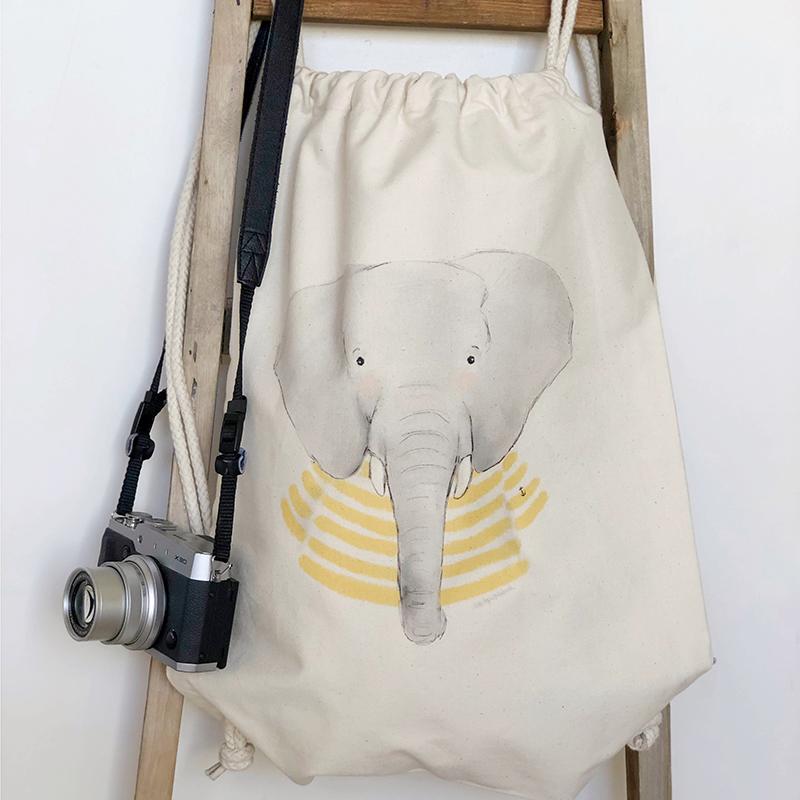 mochila elefante amarillo 2