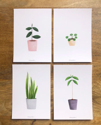 Pack de láminas My Lovely Plantas. Pack de 2 o 4 láminas. Tamaño A5