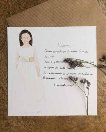Invitación primera comunión personalizada