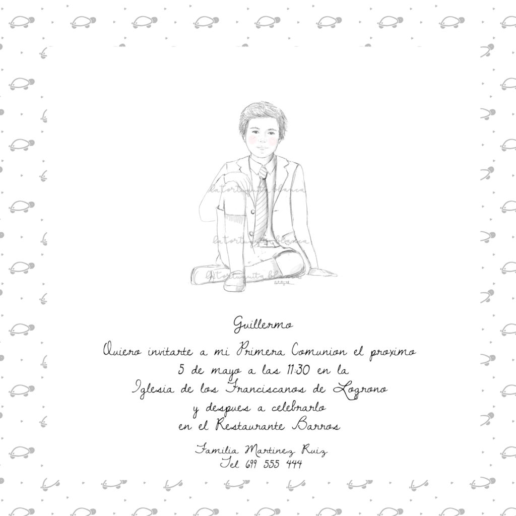 invitaciones primera comunión NIÑO. Colección GUILLERMO. Traje o marinero. Personalizable.