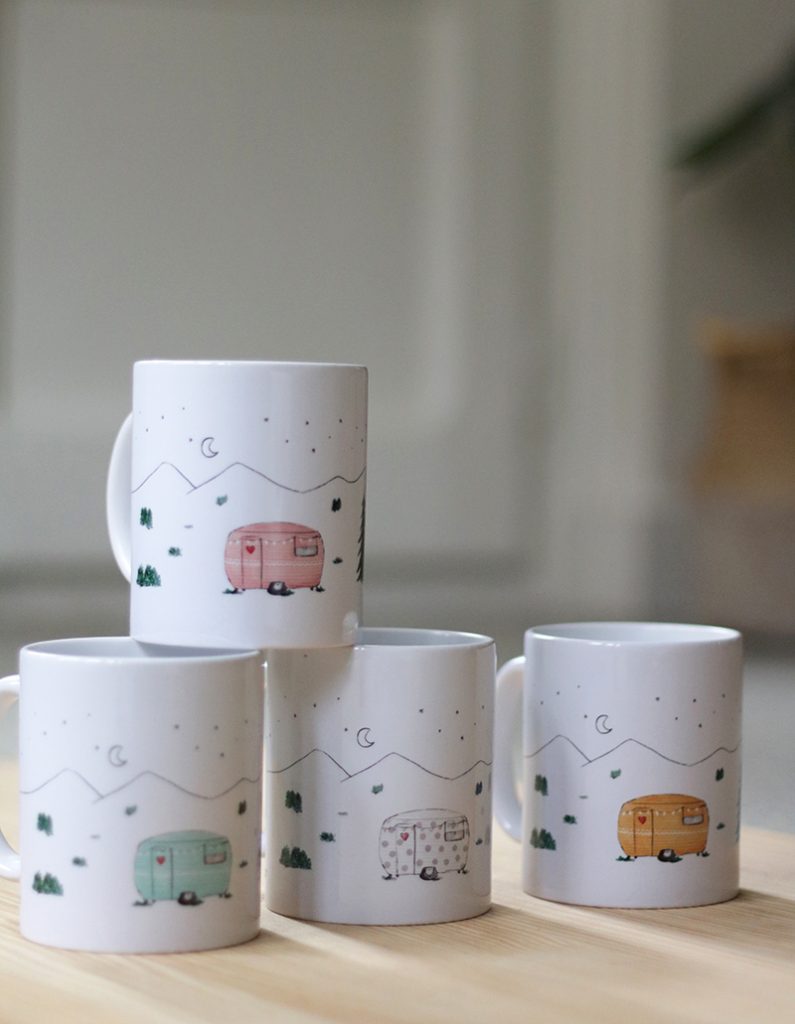 TAZAS CERAMICA CARAVANA