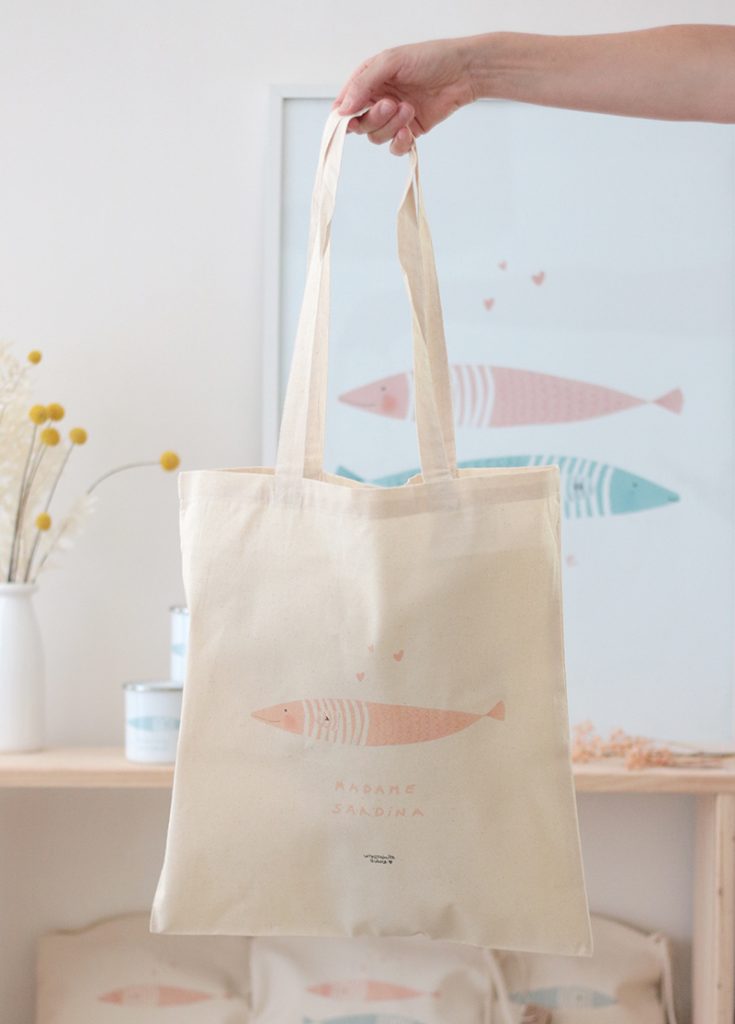 TOTE BAG SARDINAS. MADAME SARDINA