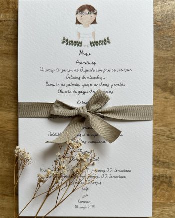 Menús primera comunión Colección OLIVIA