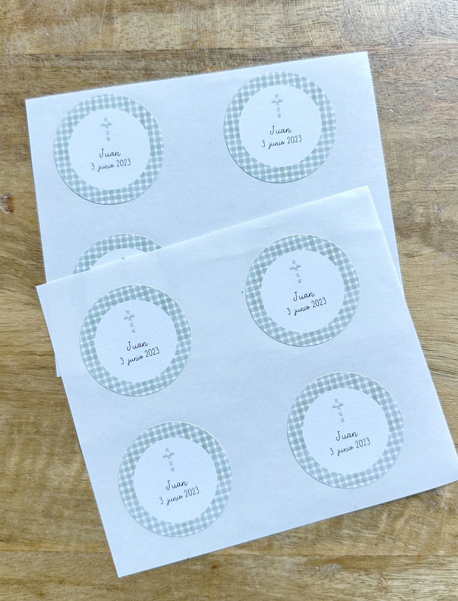 ETIQUETAS Y PEGATINAS. Colección CRUZ VICHY.