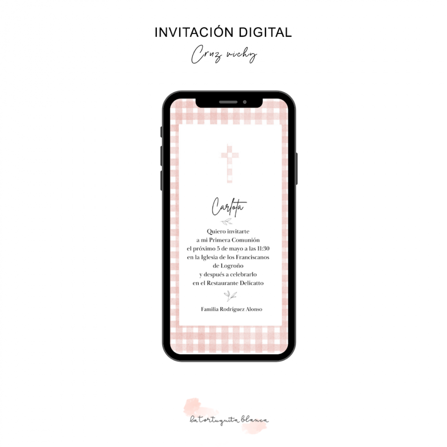invitacion digital vichy rosa