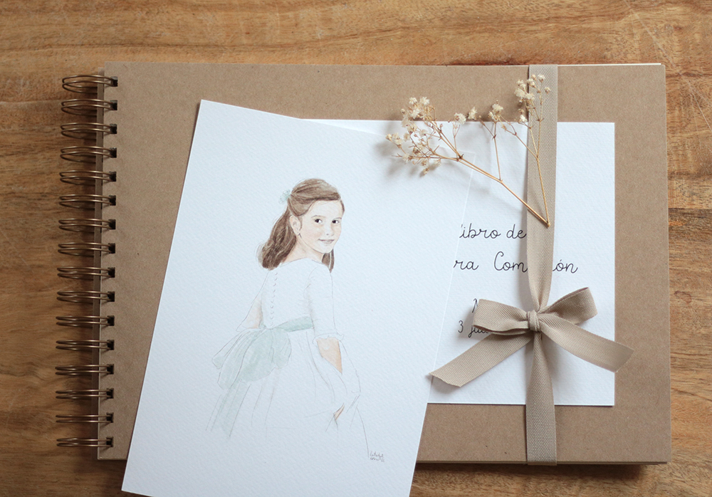 Pack de papelería y libro de Comunión personalizado