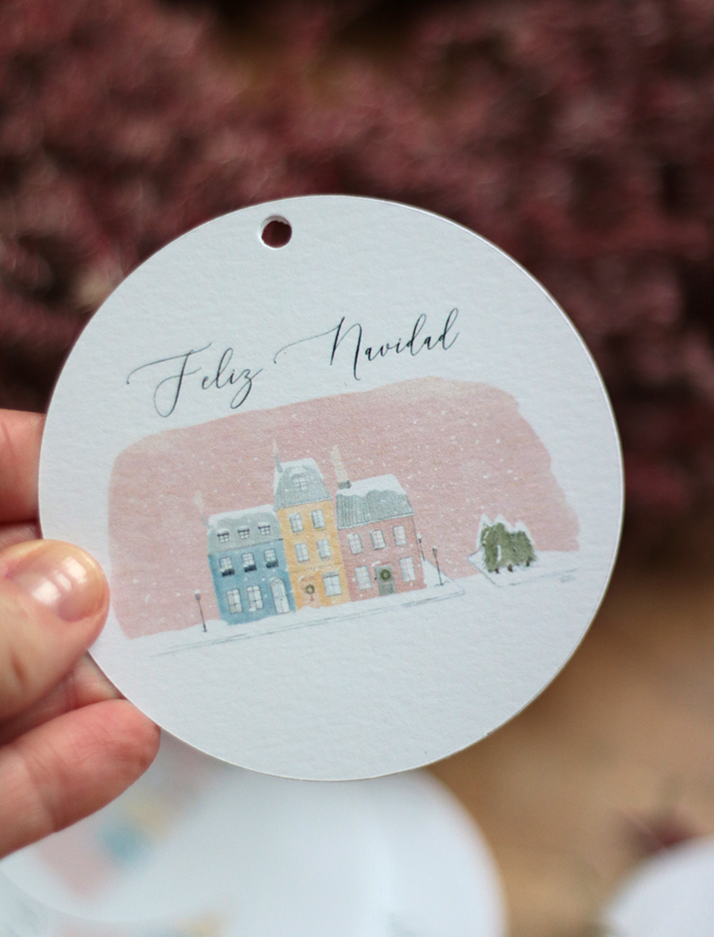 PACKS ETIQUETAS REGALO NAVIDEÑAS. Modelo CASITAS