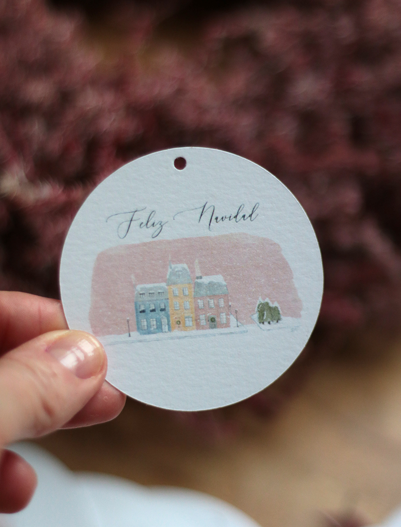 PACKS ETIQUETAS REGALO NAVIDEÑAS. Modelo CASITAS