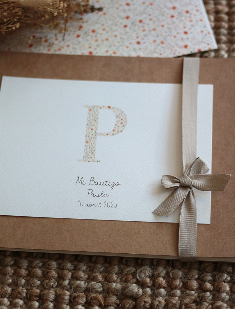 Libro de BAUTIZO. Colección INICIAL NATURA.