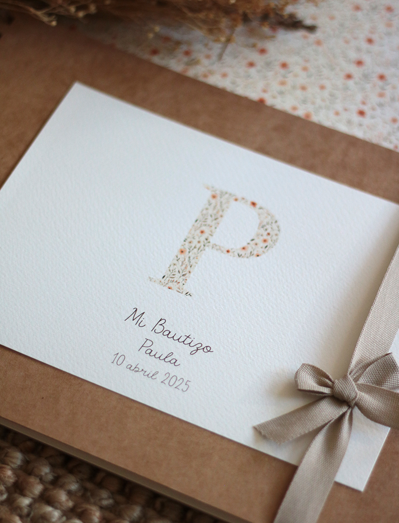 Libro de BAUTIZO. Colección INICIAL NATURA.