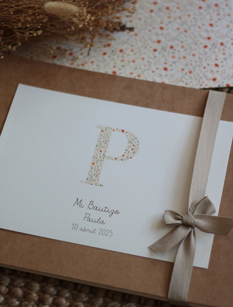 Libro de BAUTIZO. Colección INICIAL NATURA.