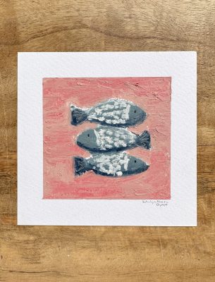 Sardinas. Pasteles al óleo sobre papel 270 grs