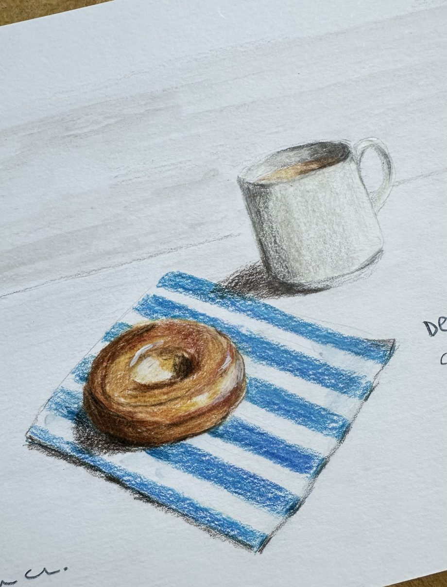 DESAYUNO A SOLAS. Obra original.