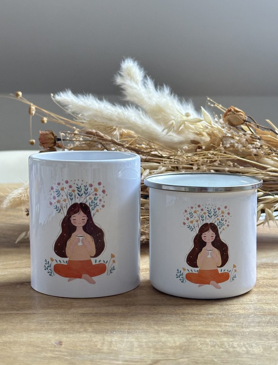 TAZAS MI PEQUEÑO RITUAL. CERÁMICA Y METAL