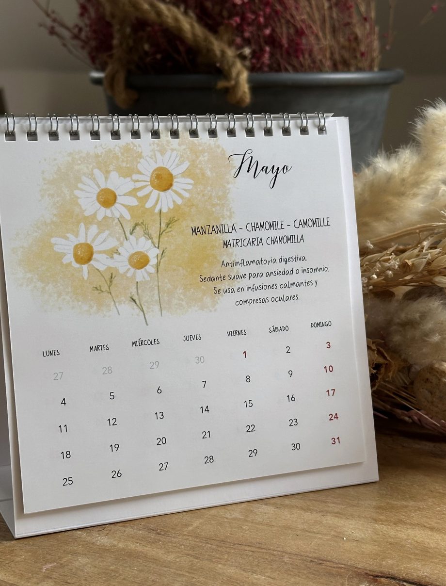 CALENDARIO de MESA 2026. HIERBAS AROMÁTICAS.