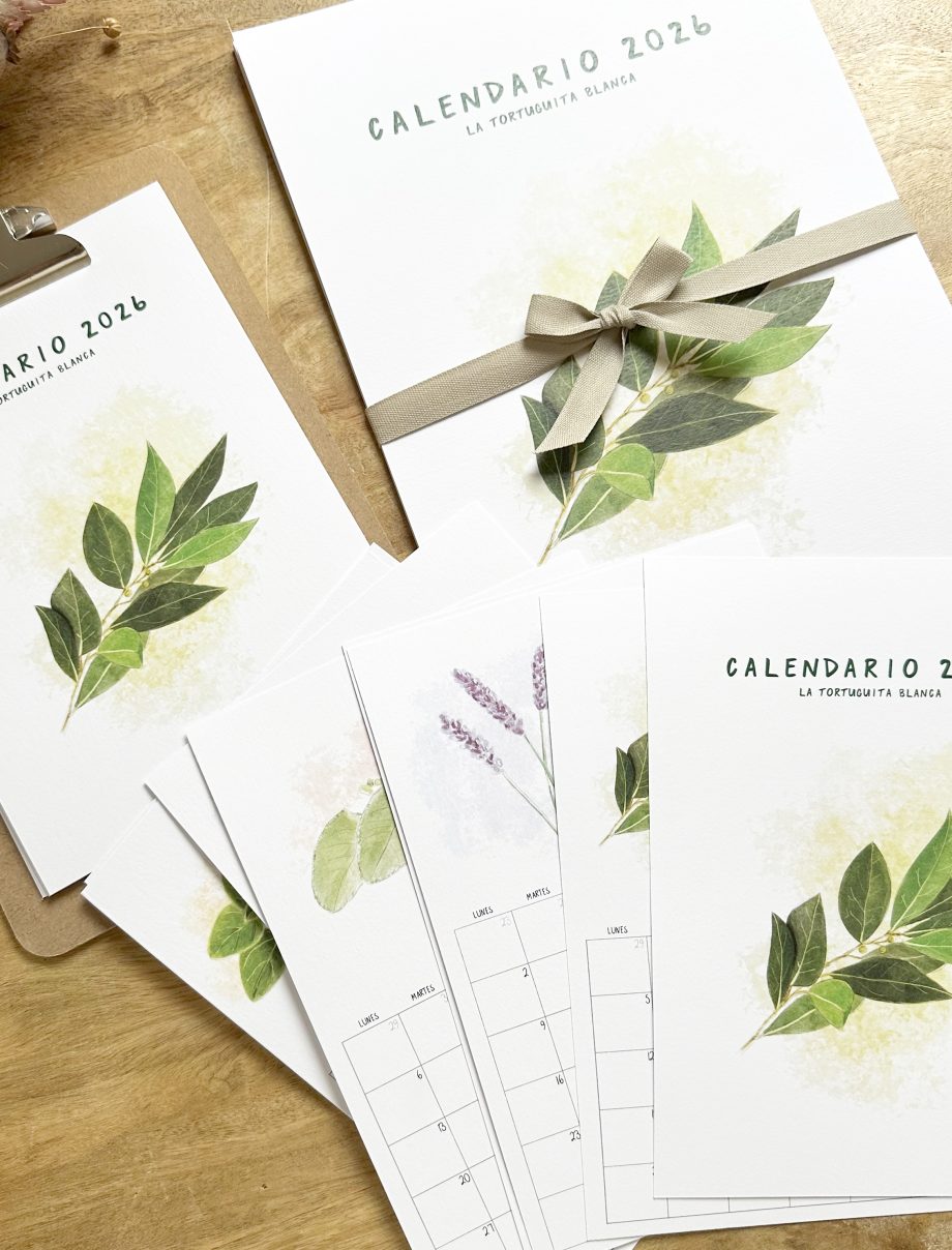 CALENDARIO SENCILLO 2026. HIERBAS AROMÁTICAS.