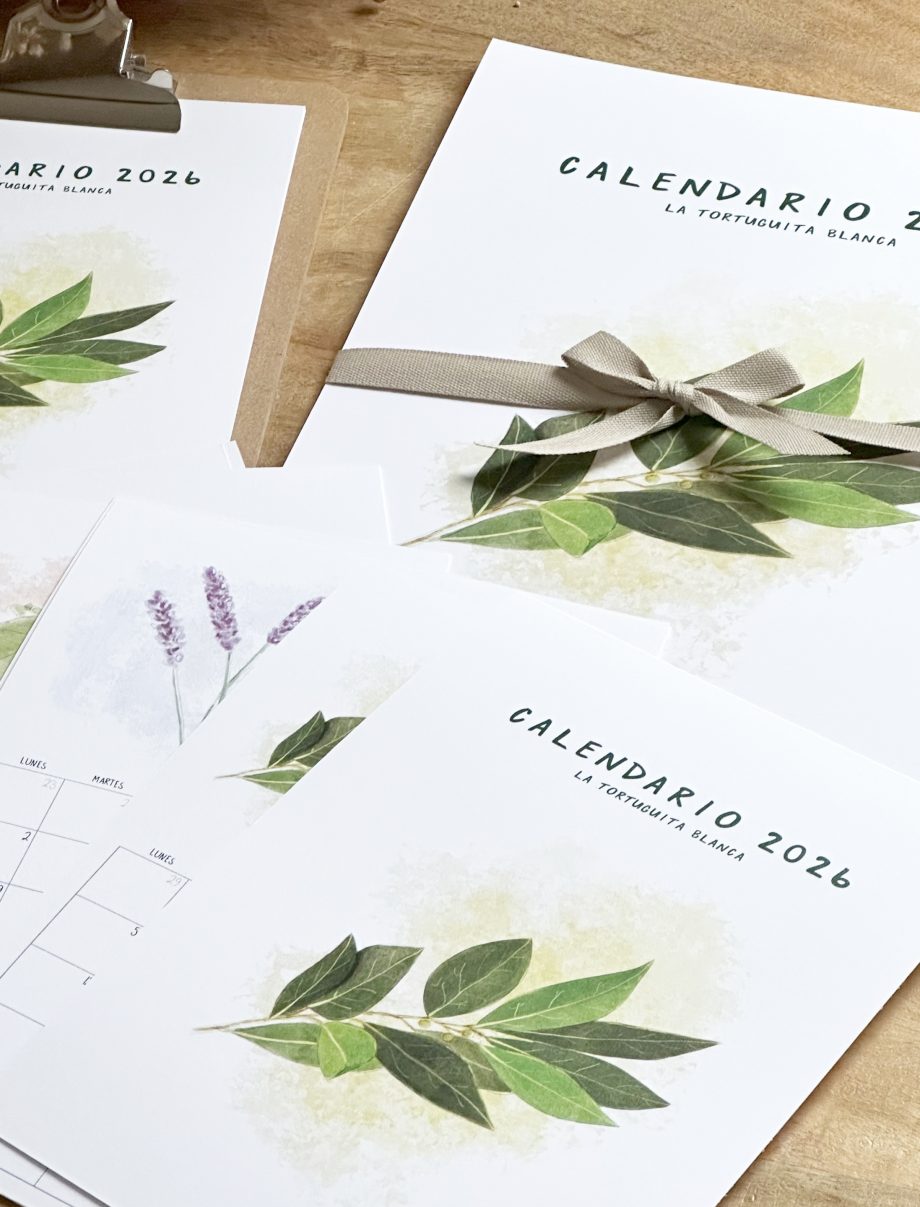 CALENDARIO SENCILLO 2026. HIERBAS AROMÁTICAS.