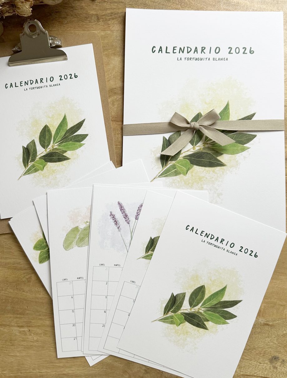 CALENDARIO SENCILLO 2026. HIERBAS AROMÁTICAS.