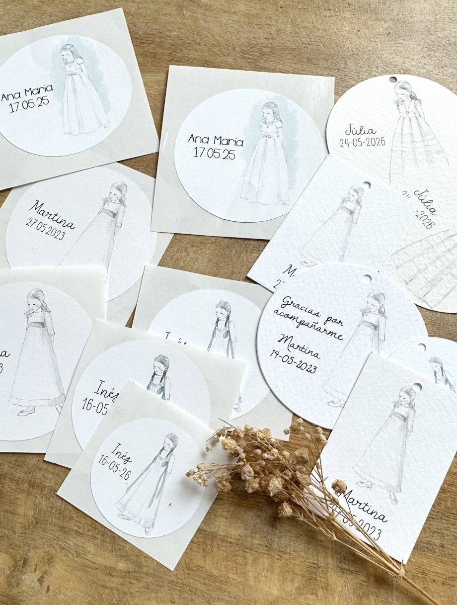 ETIQUETAS Y PEGATINAS. Colección CARLOTA