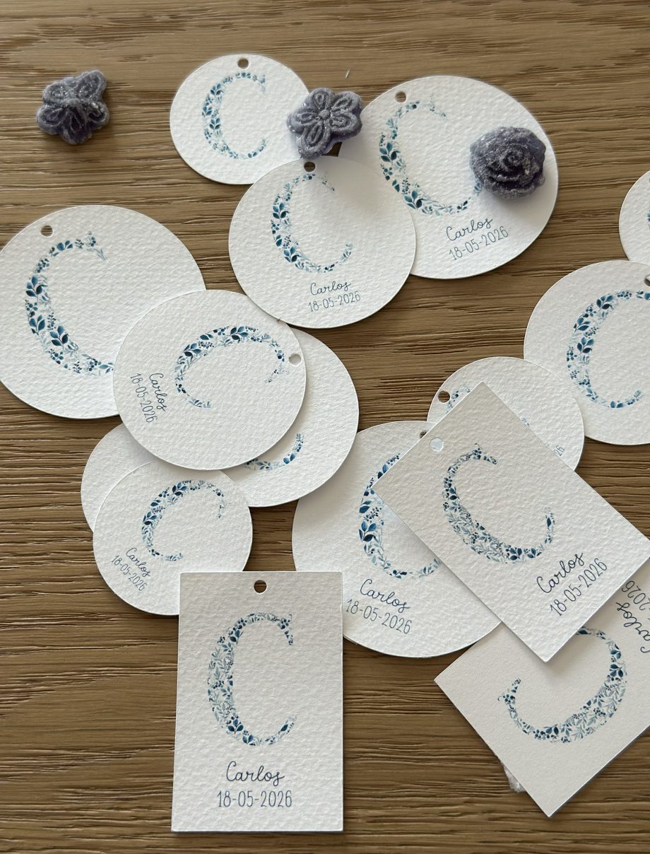 ETIQUETAS. Colección INICIAL NATURA BLUE