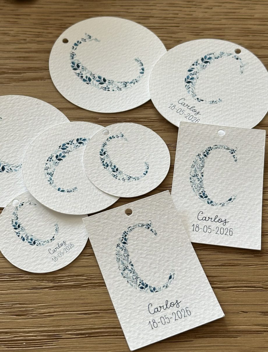 ETIQUETAS. Colección INICIAL NATURA BLUE