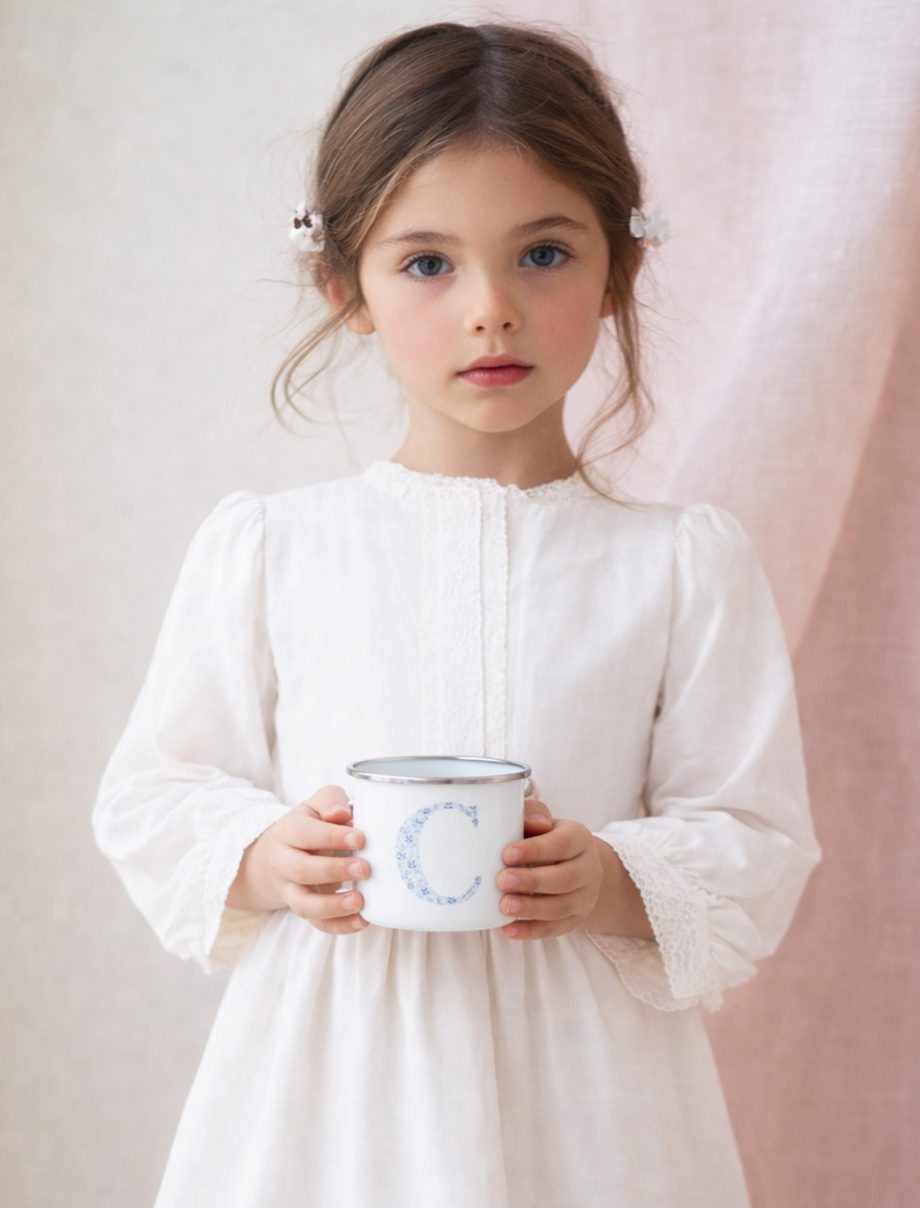 TAZAS colección INICIAL NATURA BLUE. CERÁMICA Y METAL