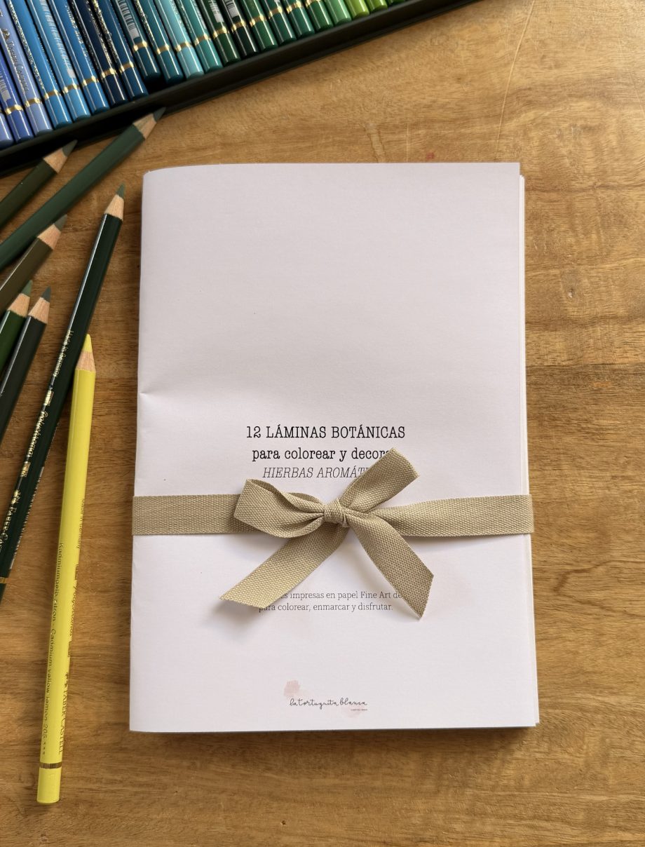 Pack 12 láminas botánicas para COLOREAR | Hierbas aromáticas