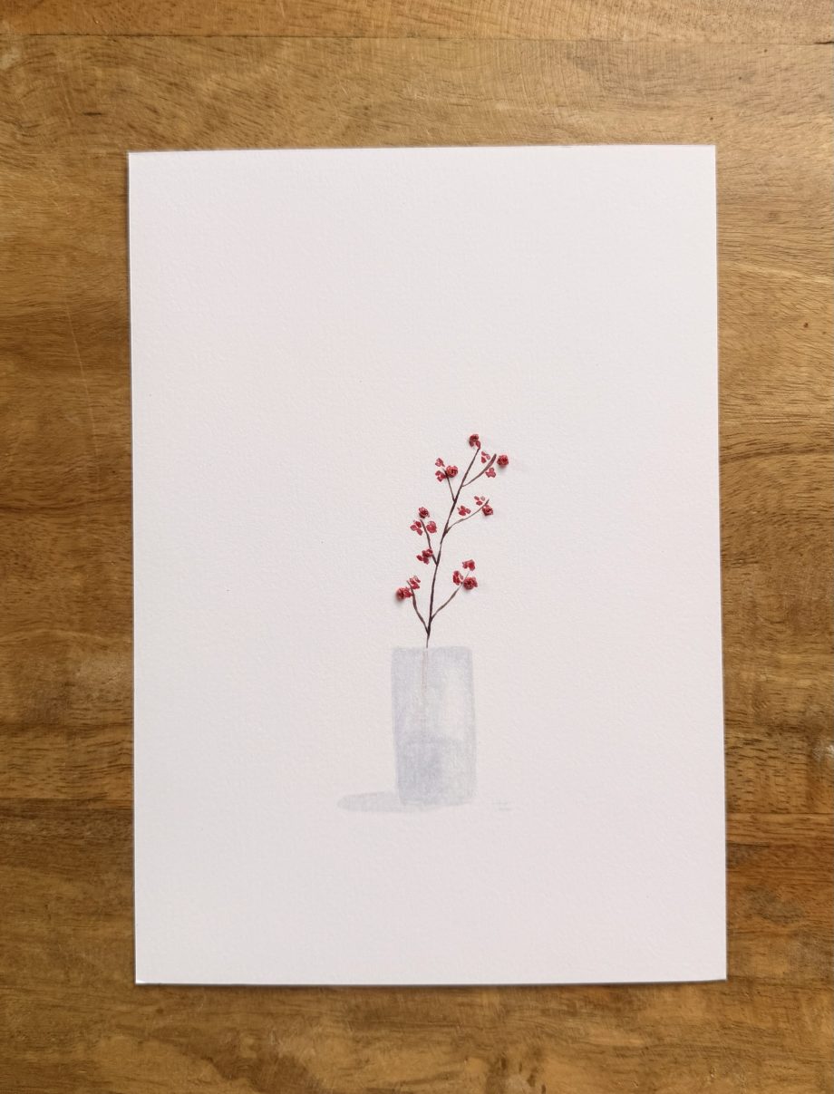LÁMINA ACUARELA FLORES MINIMAL