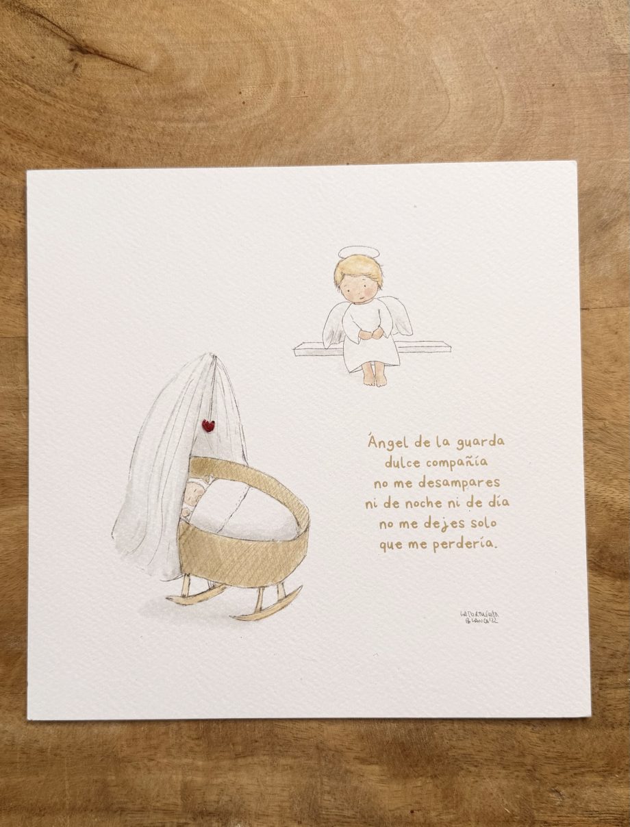 Lámina ORACIÓN con ANGELITO.